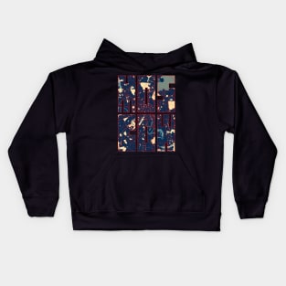 Moscow, Russia City Map Typography - Hope Kids Hoodie